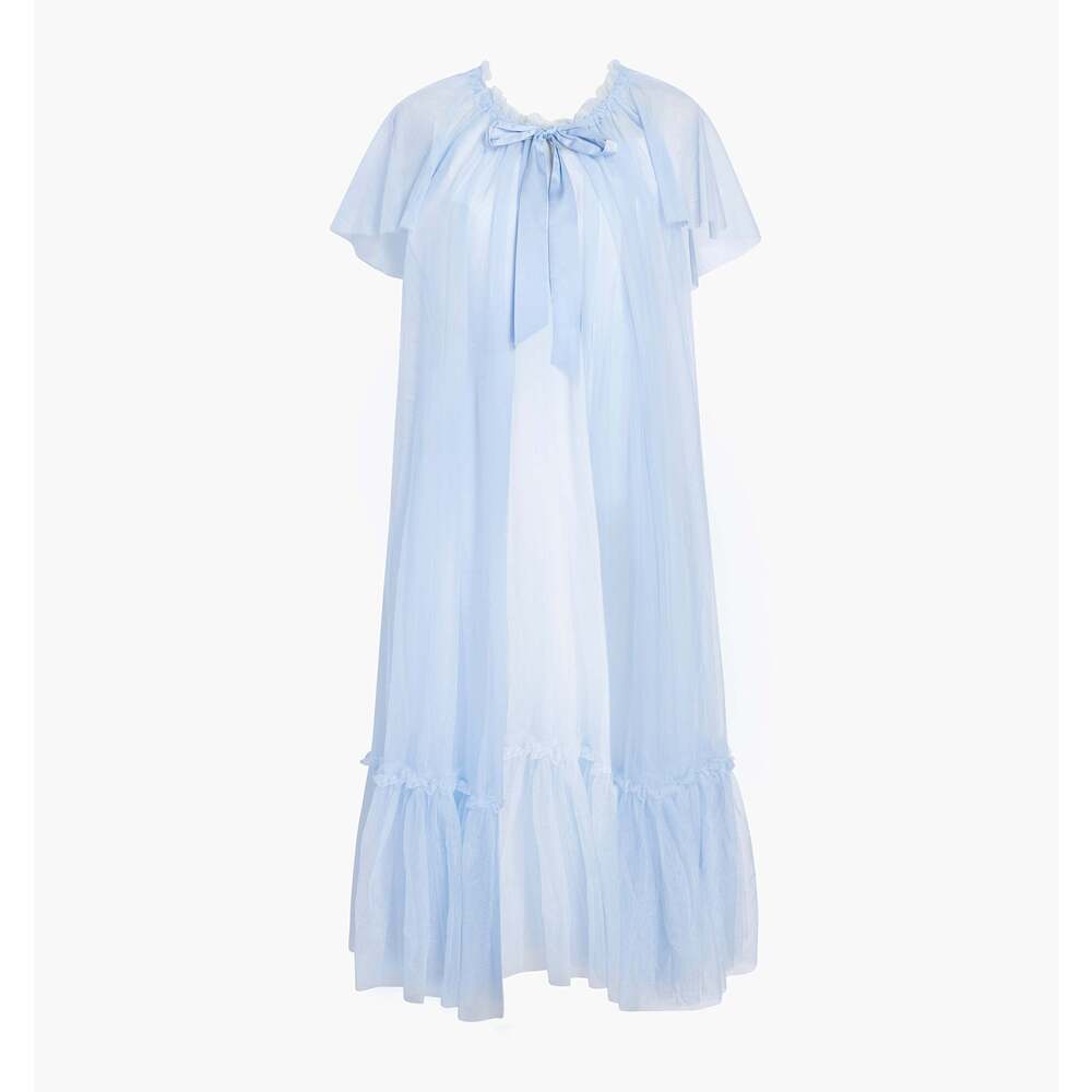 Hill House Home The Tulle Coco Duster - Powder Blue Tulle Size SPowder Blue Tull
